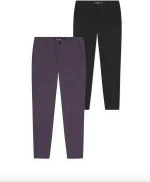 2 Pack Men's Jogger Pants, Lightweight, 4 Pockets, Black, Cast Iron, Size-Small