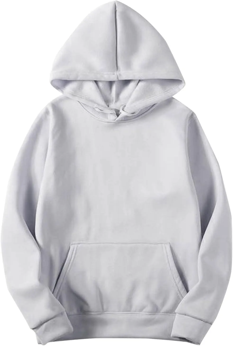 2PC Fleece Pullover Hoodie Soft Warm Sweatshirt Kangaroo Pocket Solid Casual Long Sleeve Fall Winter Loungewear