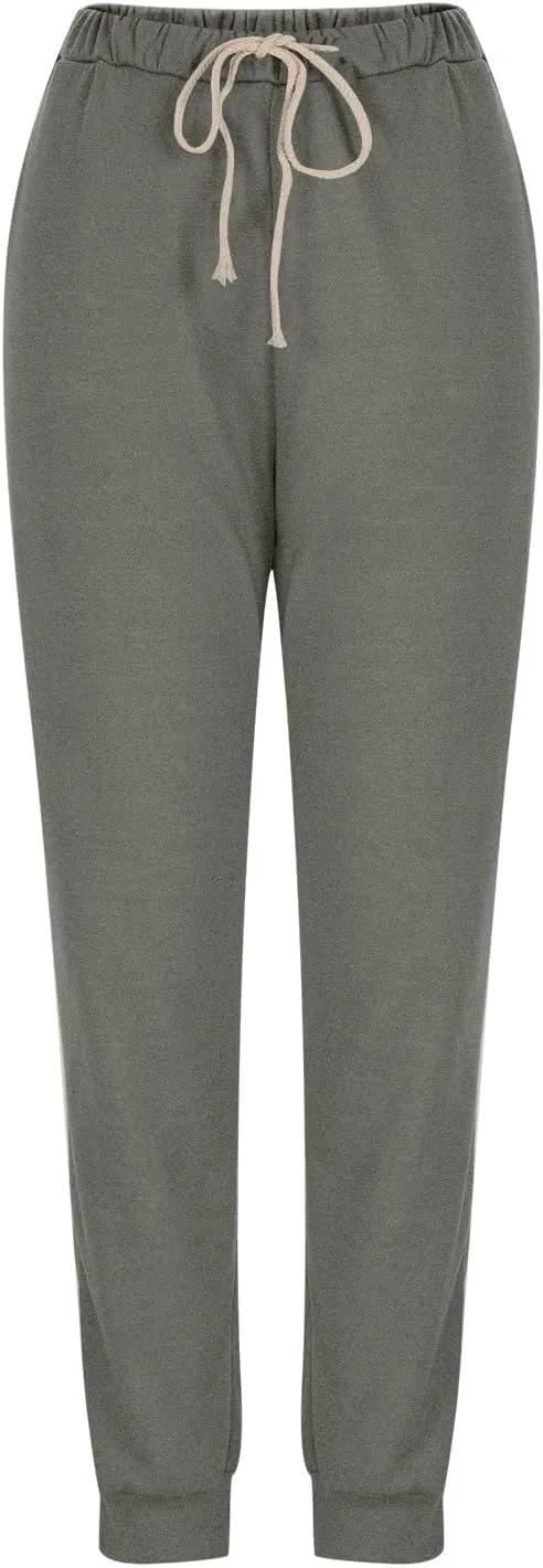 3 Pack Sherpa Lined Jogger Pants Women Winter Warm Drawstring Elastic Waist Sweatpants Plus Size Loungewear Bottoms