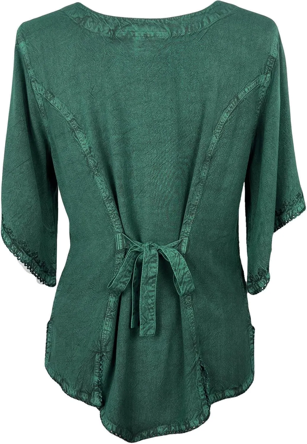 Agan Traders 2025 Summer Medieval Vintage Short Sleeve Embroidered Blouses - Button Down Comfy Summer Tops for Women