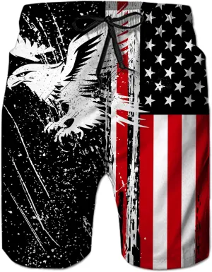 Ahegao Men's Swim Trunks Quick Dry 3D Printed Beach Board Shorts with Pockets Cool Mesh Lining Bathing Suits