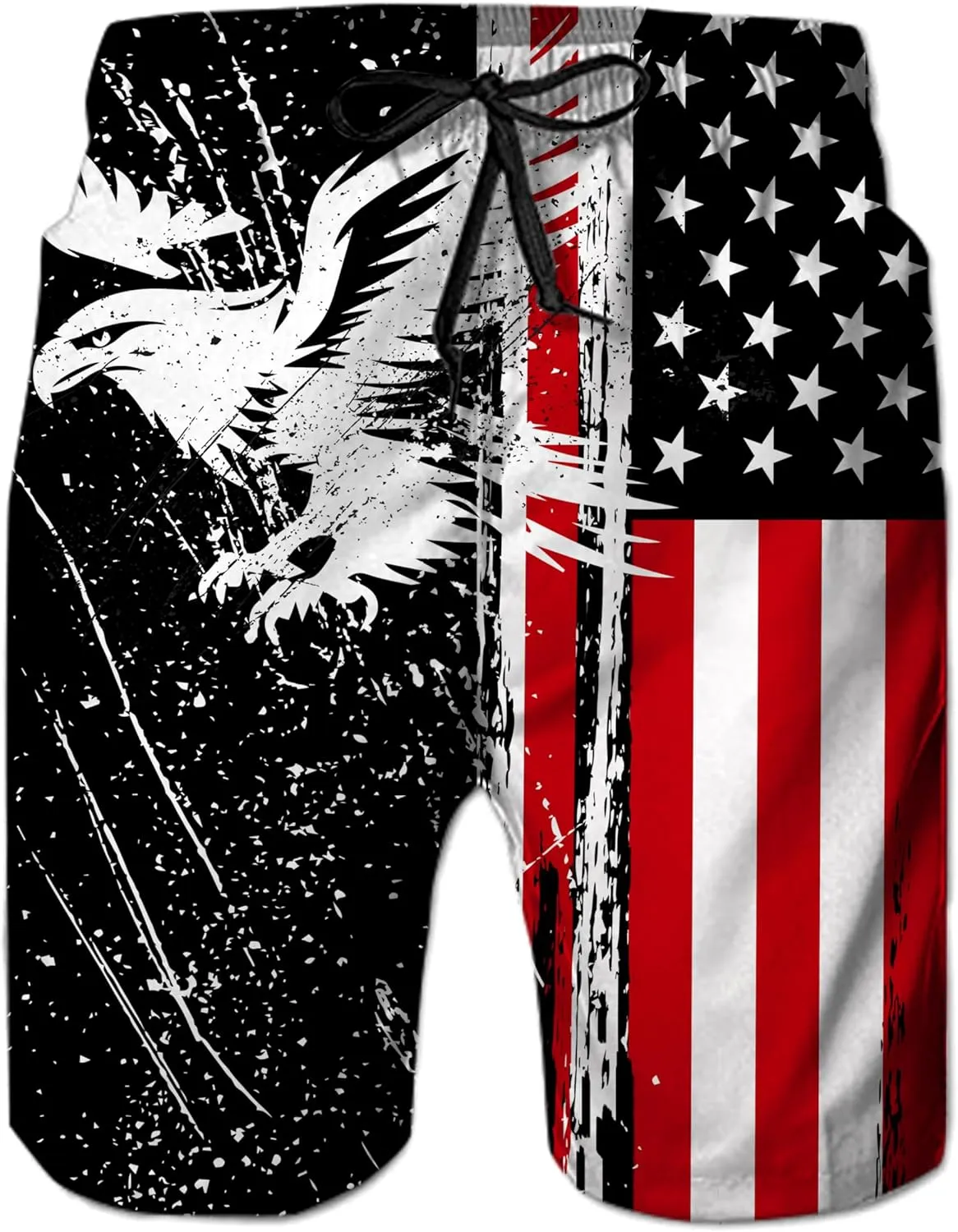 Ahegao Men's Swim Trunks Quick Dry 3D Printed Beach Board Shorts with Pockets Cool Mesh Lining Bathing Suits