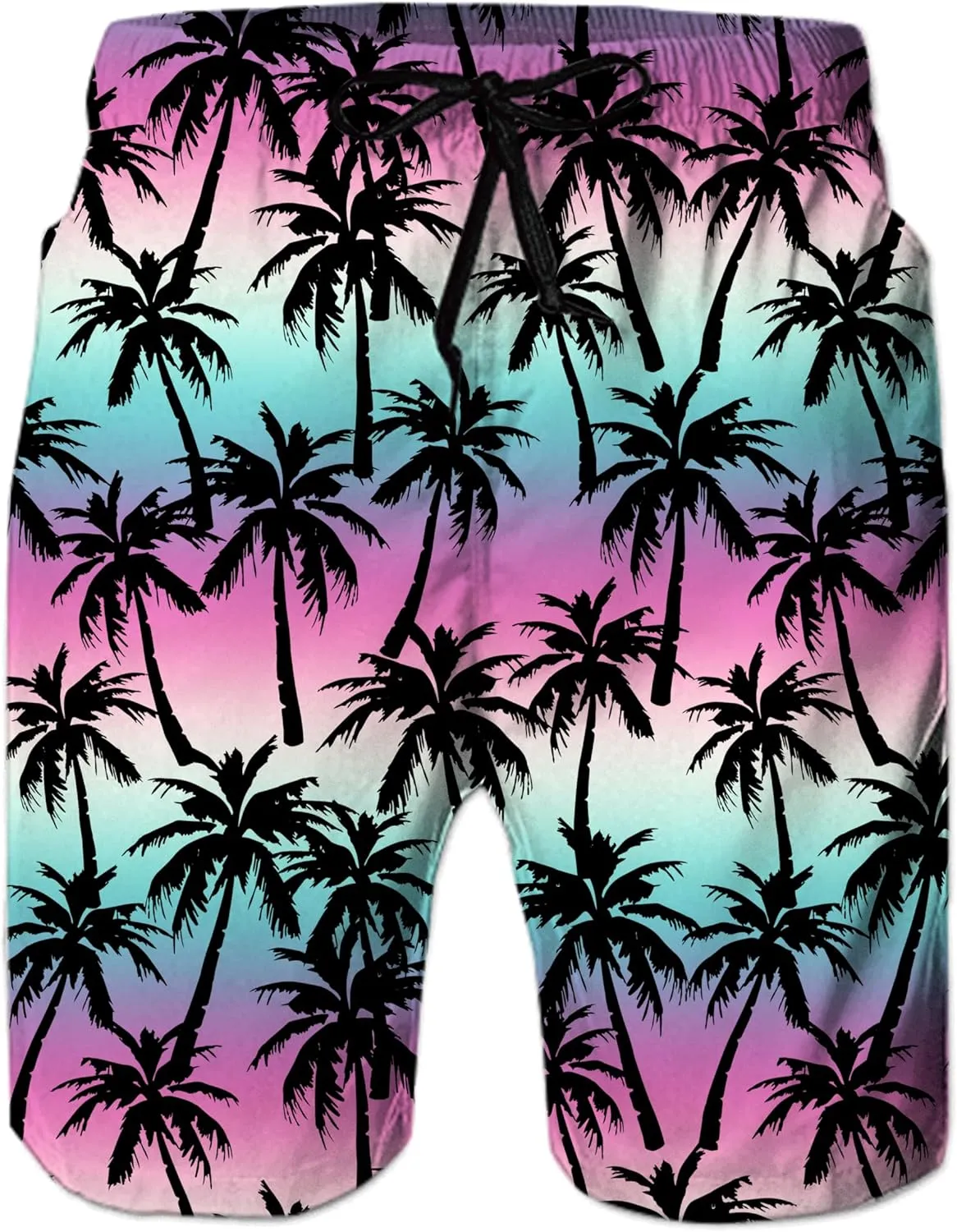 Ahegao Men's Swim Trunks Quick Dry 3D Printed Beach Board Shorts with Pockets Cool Mesh Lining Bathing Suits