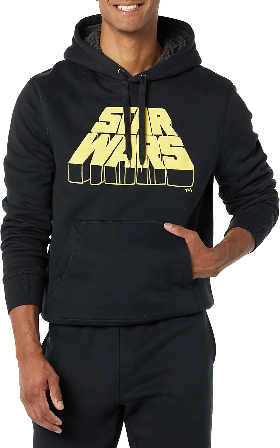 Amazon Essentials Disney | Marvel | Star Wars Men's Sherpa-Lined Pullover Hoodie Sweatshirt
