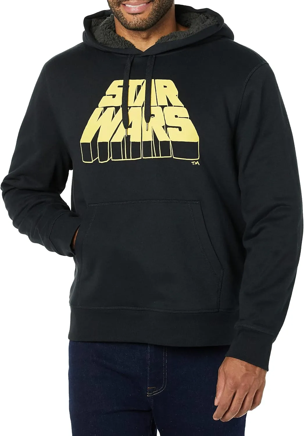 Amazon Essentials Disney | Marvel | Star Wars Men's Sherpa-Lined Pullover Hoodie Sweatshirt