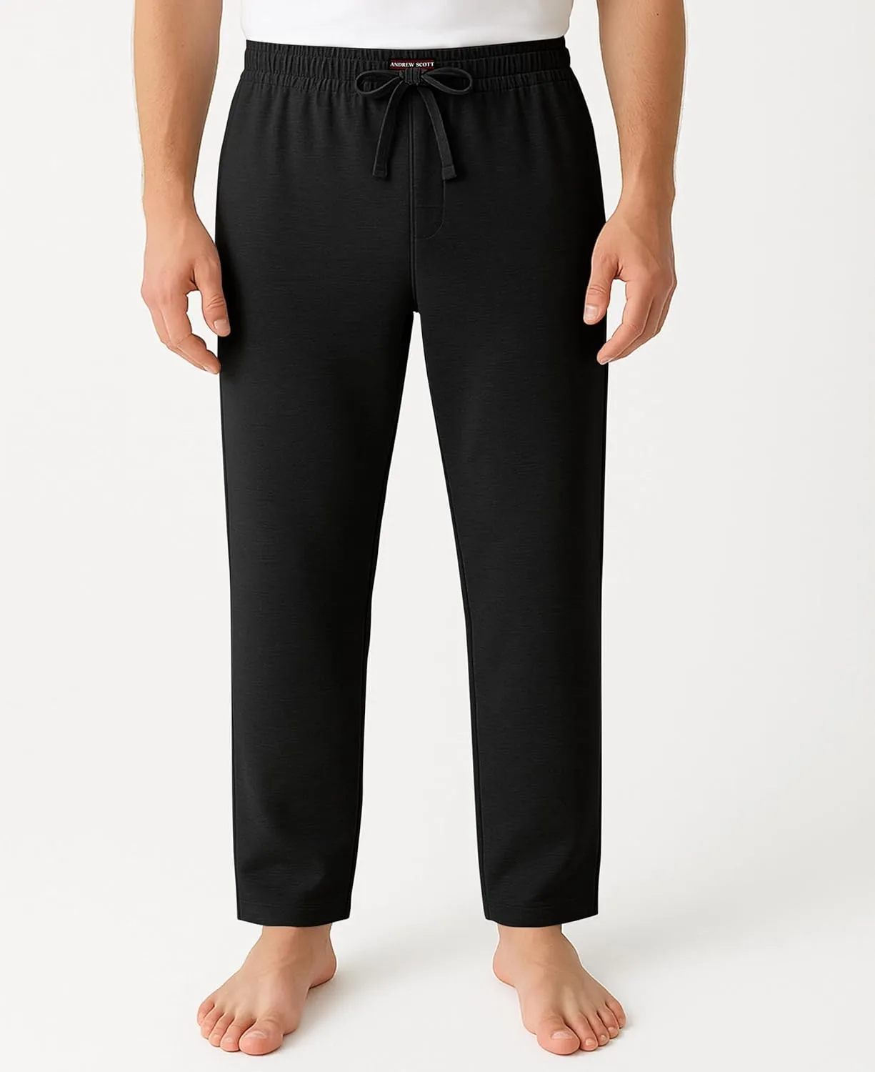 Andrew Scott Men's Lounge Pants | Multi Packs & Colors | Soft & Light Cotton Drawstring Yoga Lounge & Sleep PJ Pants