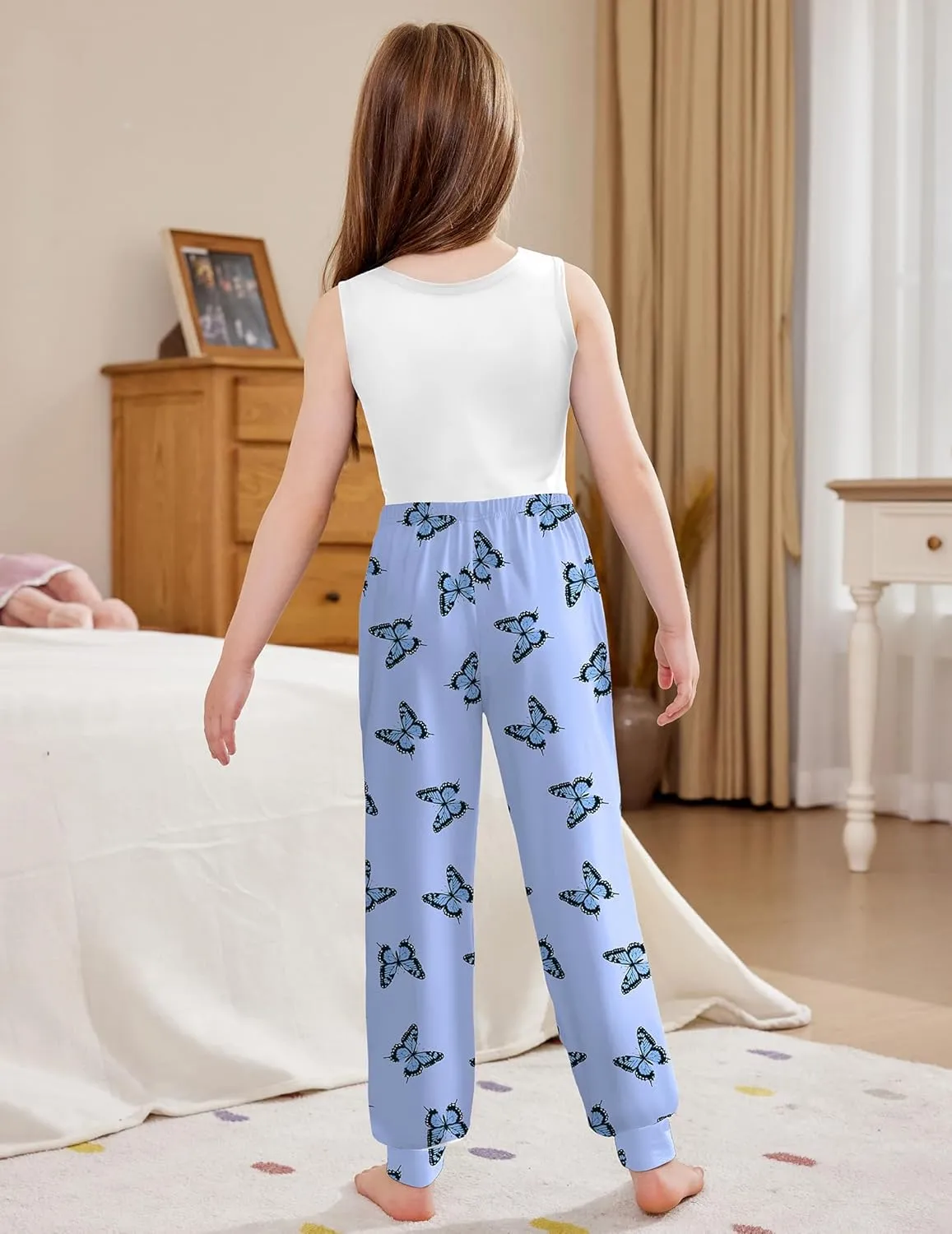 Arshiner Girls Pajama Pants Kids Plaid Pj Pants Comfy Lounge Sleepwear Bottoms with Pockets
