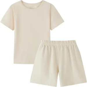Baby Girls Boys Pajama Set, Toddler Short Sleeve Sleepwear pjs, Cotton Tee and Pant pjs Set