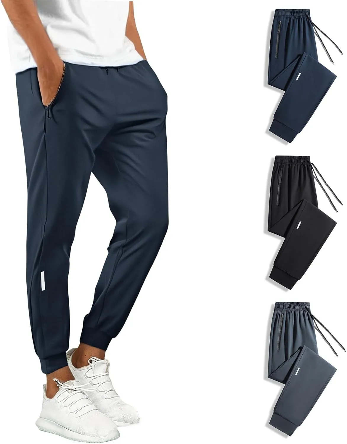 Beeswan Pants for Men Women, Stretch Quick Drying Breathable Sports Slacks Elastic Casual Plus Size Pant Unisex