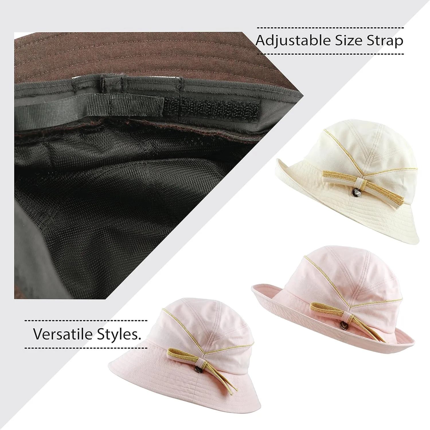 BLACK HORN Premium Quality Light Weight Packable Women's Sun Beach Bucket Lady Hat