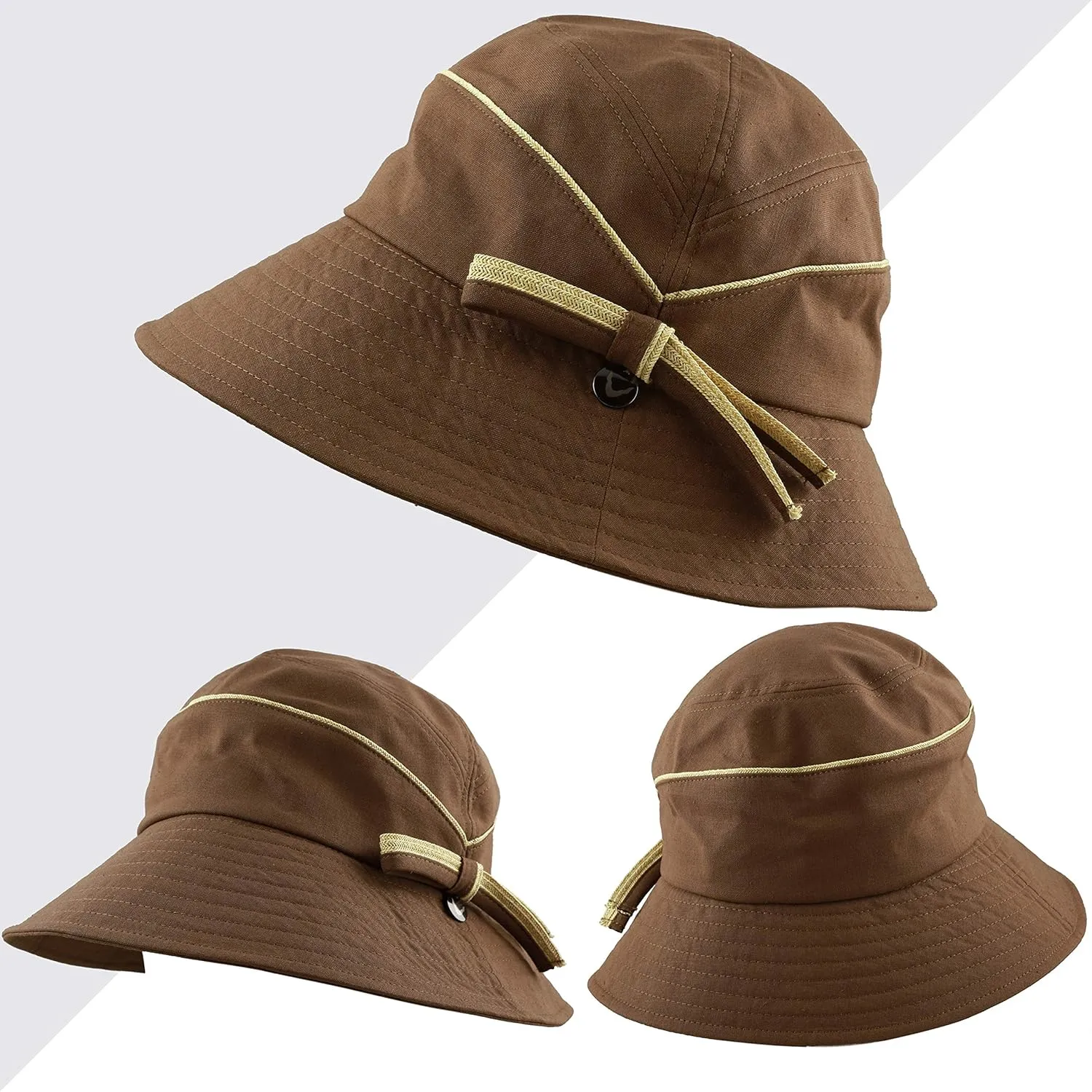 BLACK HORN Premium Quality Light Weight Packable Women's Sun Beach Bucket Lady Hat