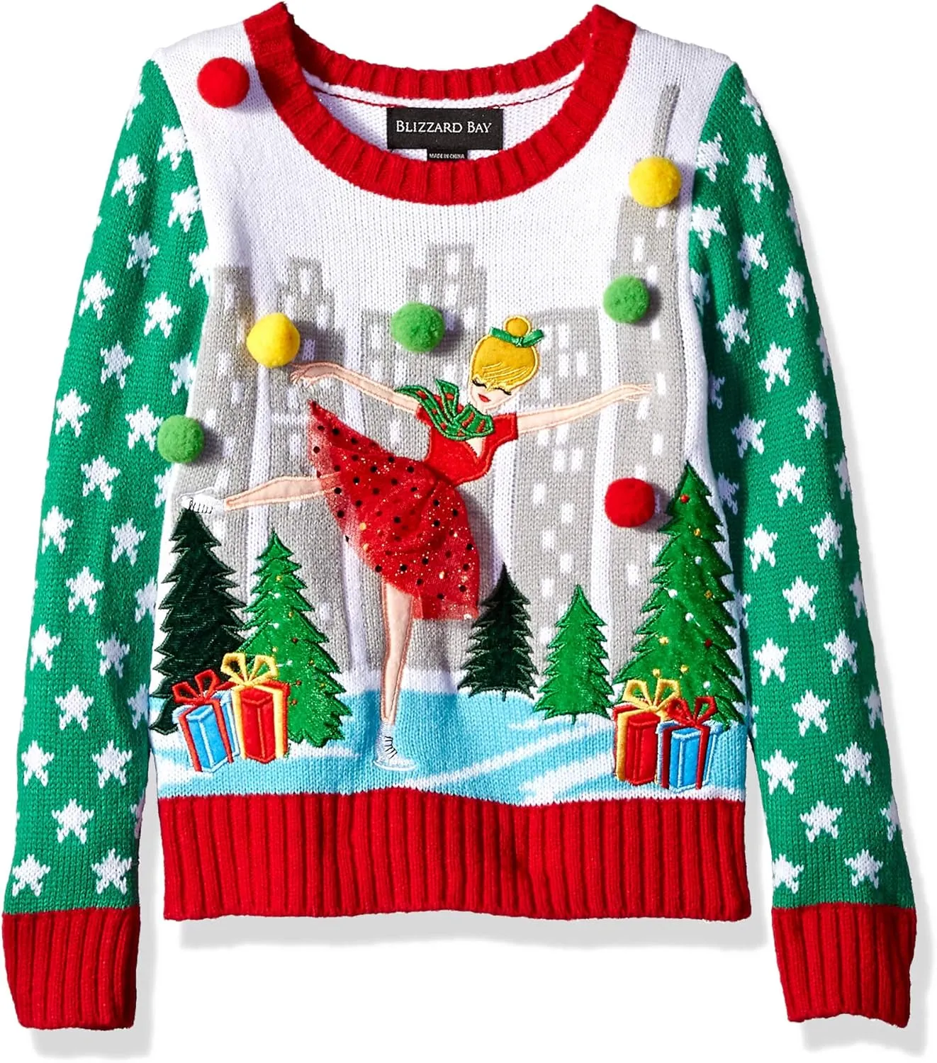 Blizzard Bay Girls Ugly Christmas Sweater Dog