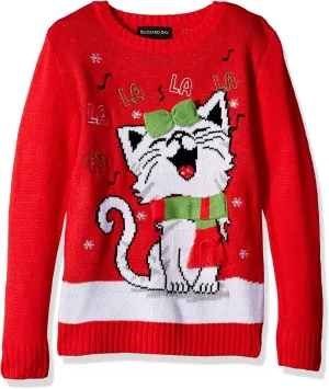 Blizzard Bay Girls Ugly Christmas Sweater Dog