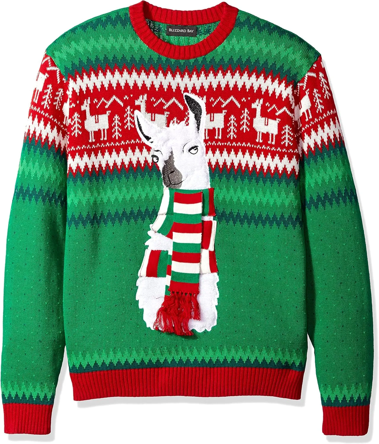 Blizzard Bay Men's Ugly Christmas Sweater Llama