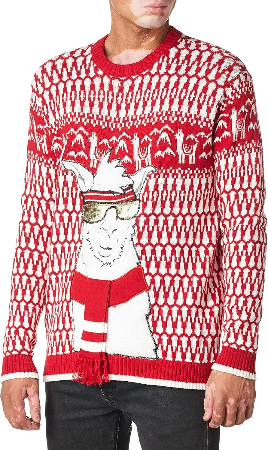 Blizzard Bay Men's Ugly Christmas Sweater Llama