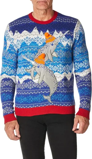 Blizzard Bay Men's Ugly Christmas Sweater Sea Creatures