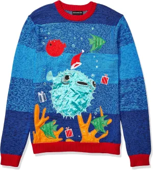 Blizzard Bay Men's Ugly Christmas Sweater Sea Creatures