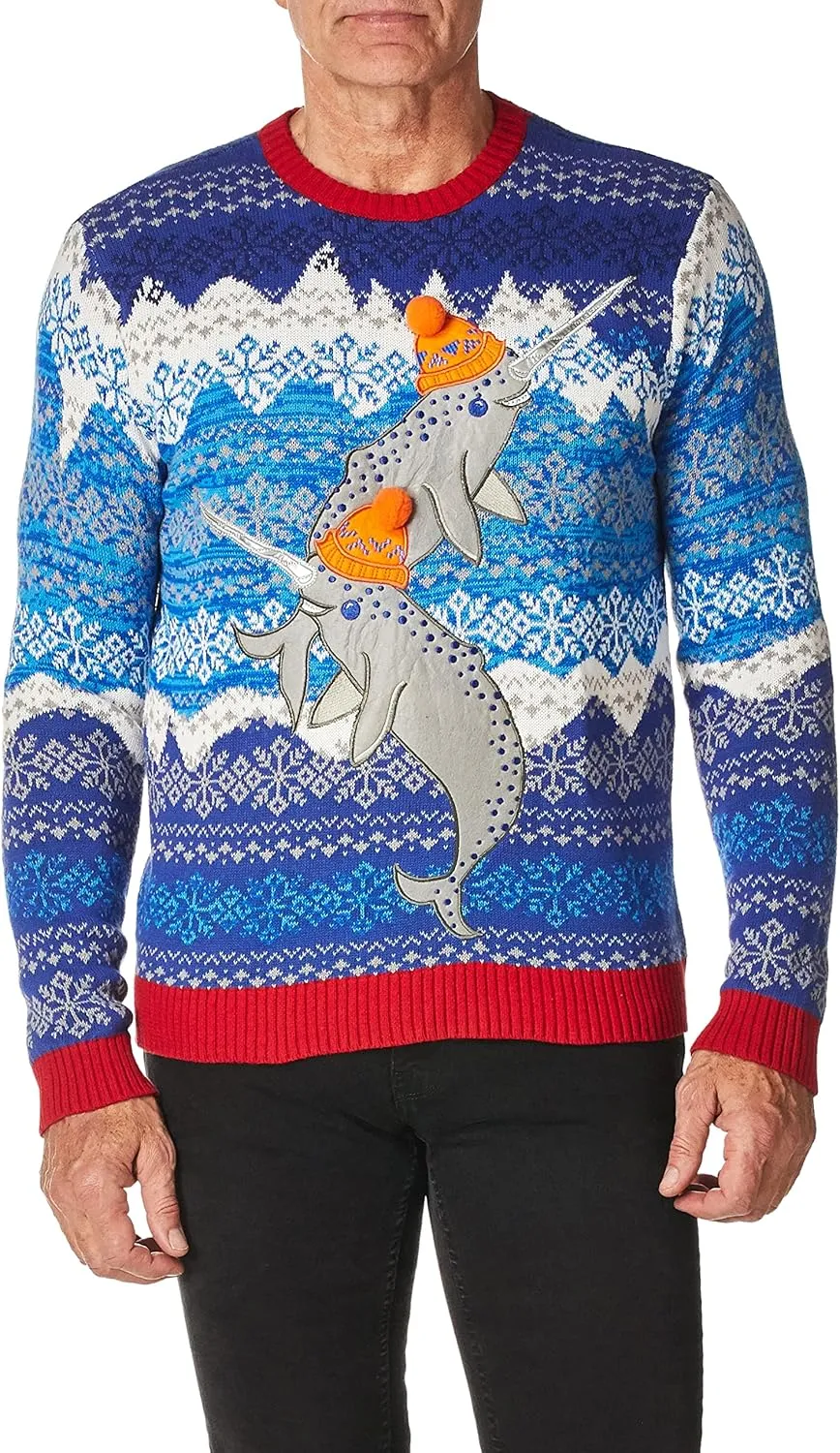 Blizzard Bay Men's Ugly Christmas Sweater Sea Creatures