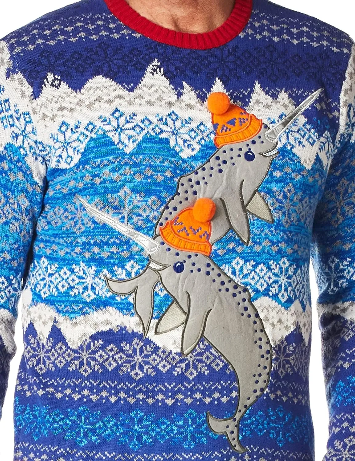 Blizzard Bay Men's Ugly Christmas Sweater Sea Creatures
