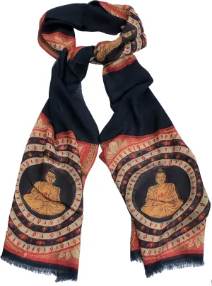 Buddha scarf peace and happiness scarf Buddhism scarf