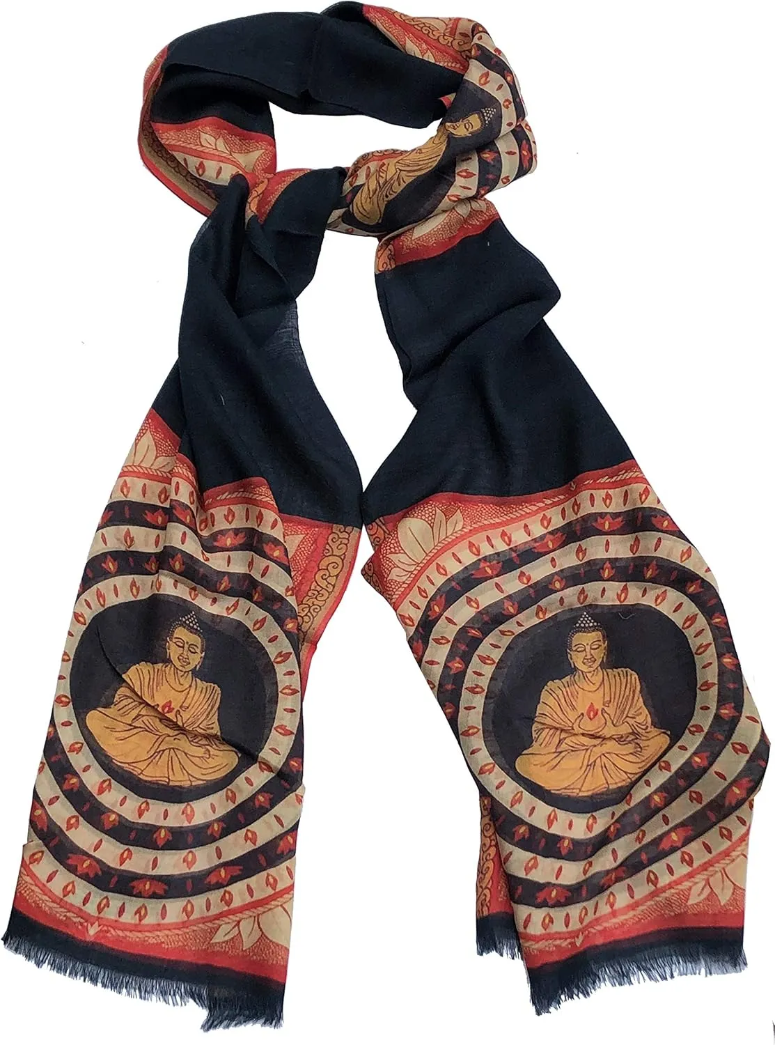 Buddha scarf peace and happiness scarf Buddhism scarf
