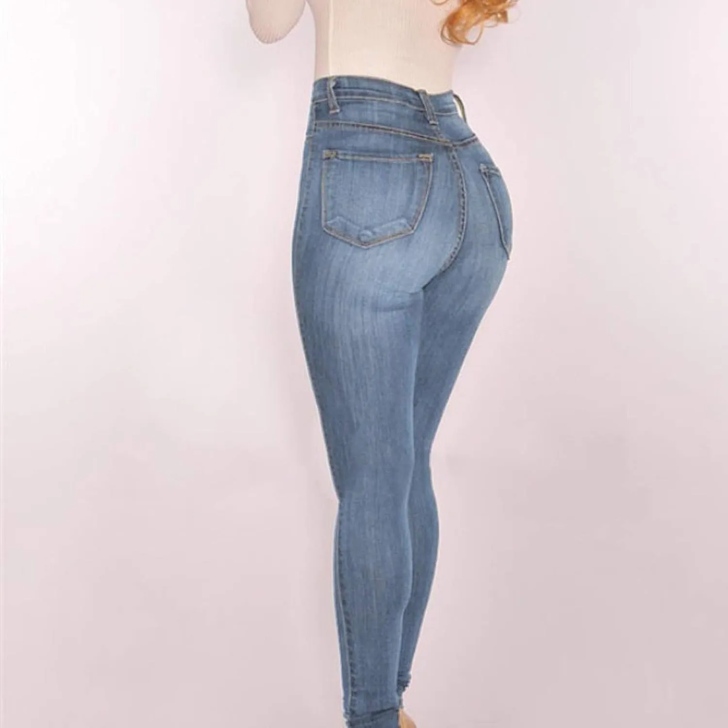 Butt Lifting Skinny Jeans for Women - High Waisted Push Up Jeans