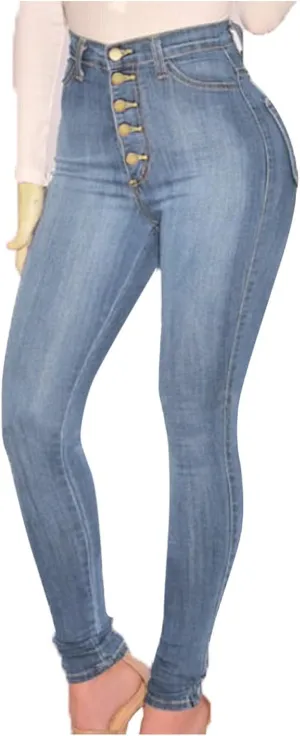 Butt Lifting Skinny Jeans for Women - High Waisted Push Up Jeans