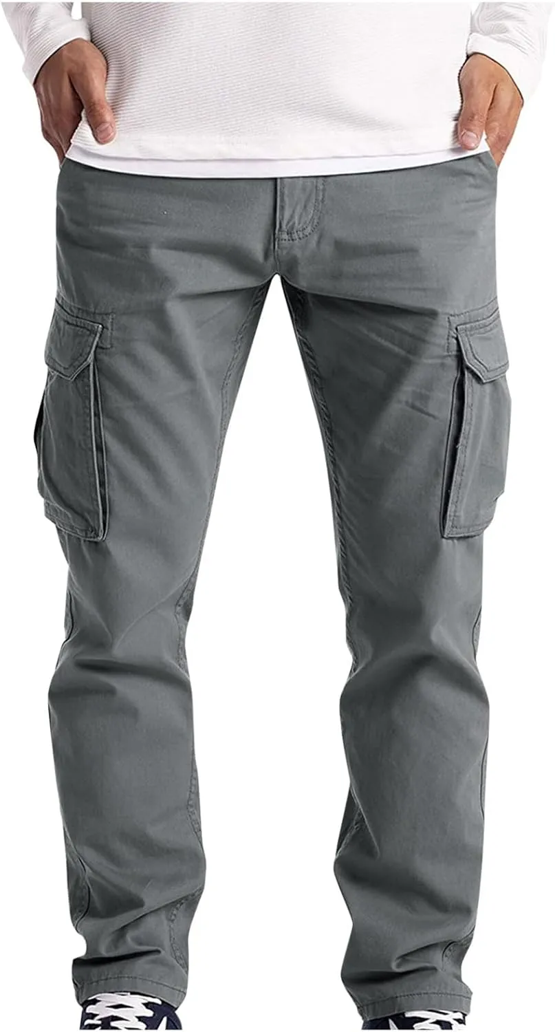 Cargo Pants, High Stretch Multi-Pocket Durable Workout Cargo Pants Men - Multipants, Comfort Style, Sweatpants for Mens