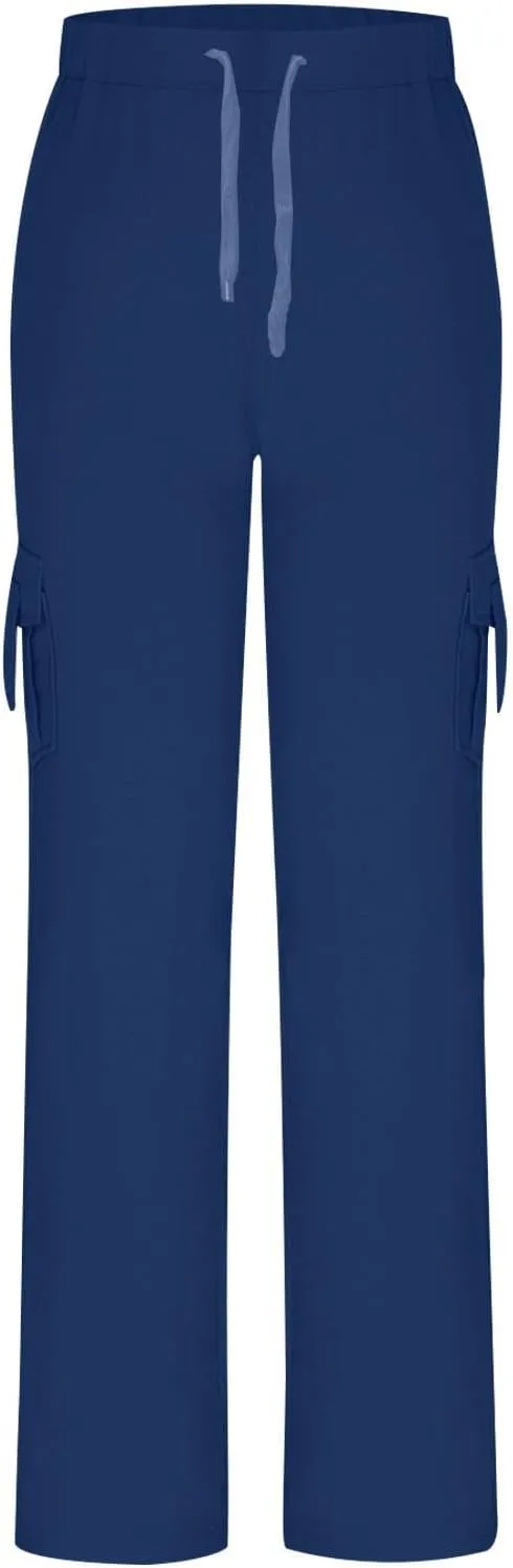 Cargo Pants Women Bootcut Yoga Pants High Waist Wide Leg Stretchy Flare Leggings Soft Workout Cargo Sweatpants with Pockets