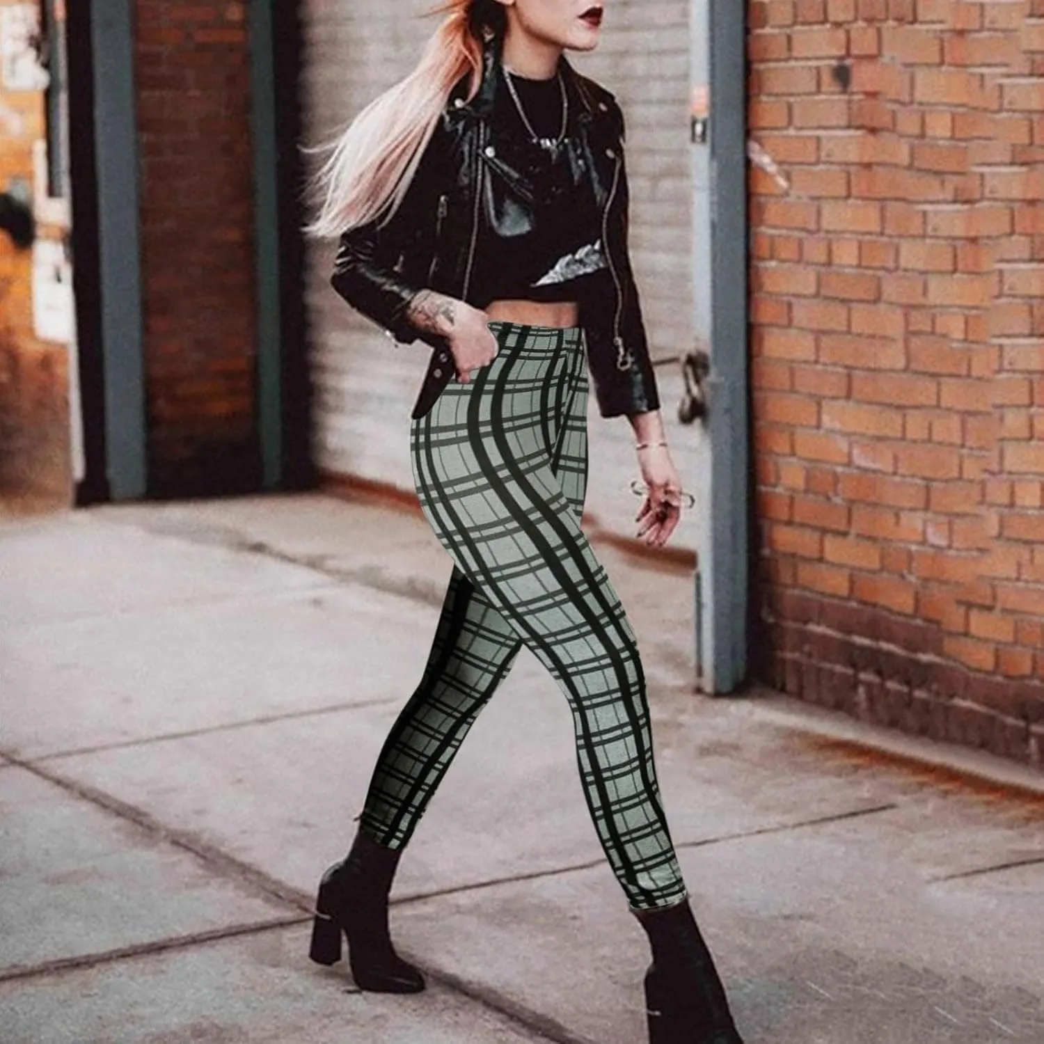 Casual Leggings for Women High Waist Printed Tummy Control Butt Lifting Pants Funny Fitted Compression Patterned Slimming