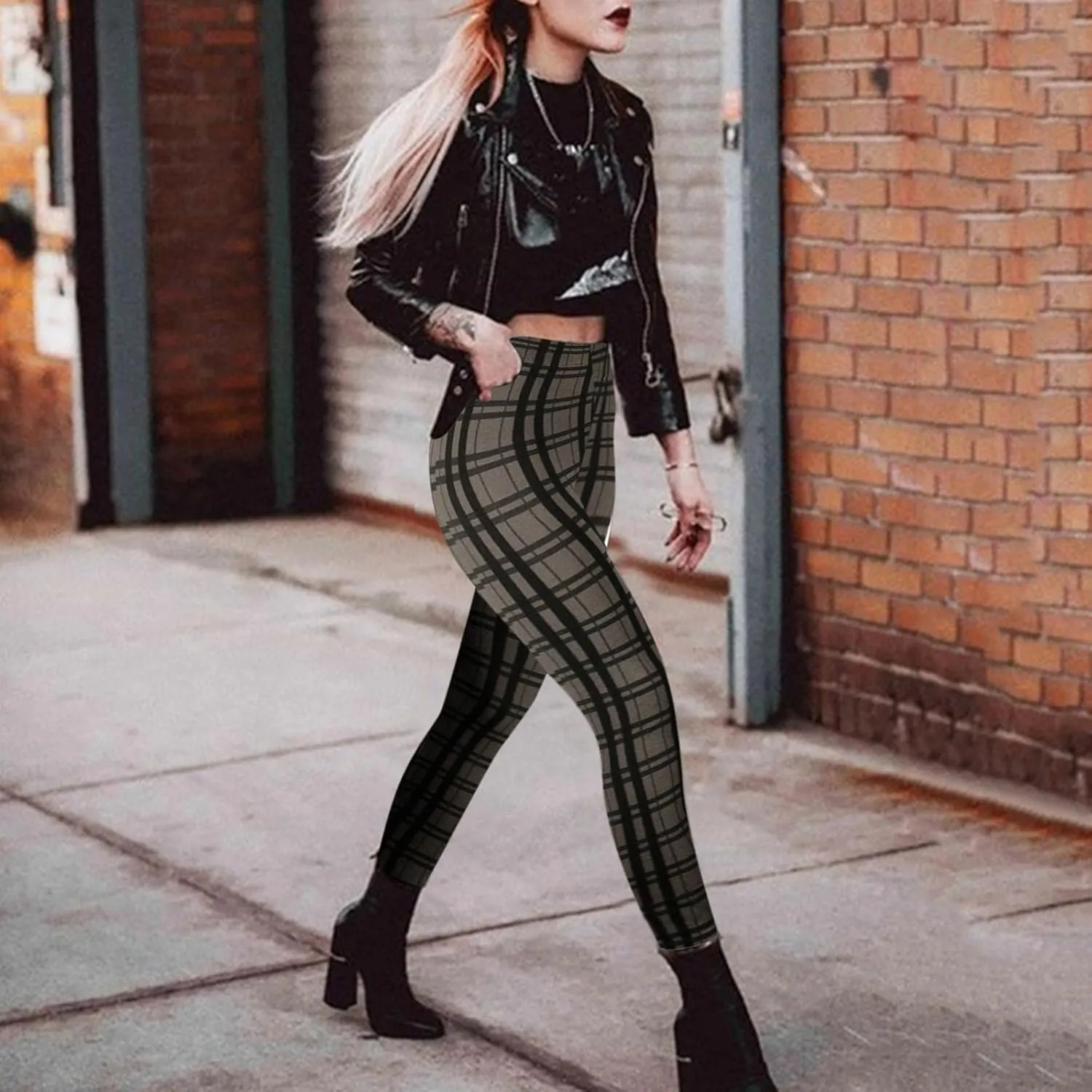 Casual Leggings for Women High Waist Printed Tummy Control Butt Lifting Pants Funny Fitted Compression Patterned Slimming