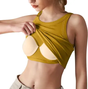 Classic Ribbed y2k Tops 2025 Women Sexy Shelf Bra Tank Top Summer Sleeveless Active Shirts Workout Yoga Basic Tees