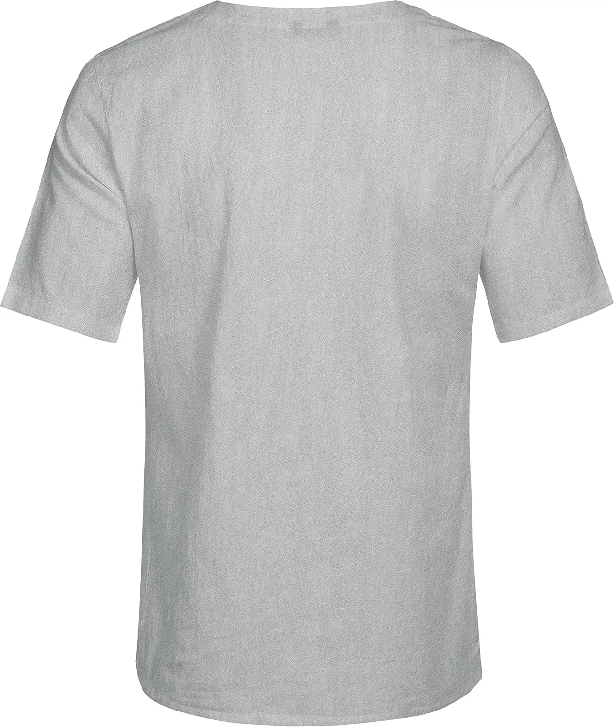 COOFANDY Men Casual Cotton Linen T Shirt Short Sleeve Beach Lace Up Hippie Shirt Yoga Renaissance Tunic