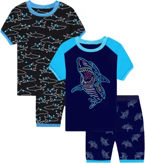 Cotton Pajamas Boys Summer Shorts Sets Toddler Boys Pjs Kids Sleepwear 18Months-12Years