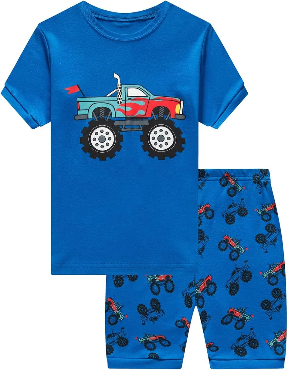 Cotton Pajamas Boys Summer Shorts Sets Toddler Boys Pjs Kids Sleepwear 18Months-12Years