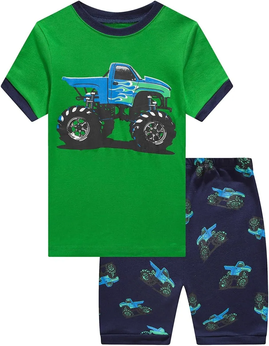 Cotton Pajamas Boys Summer Shorts Sets Toddler Boys Pjs Kids Sleepwear 18Months-12Years
