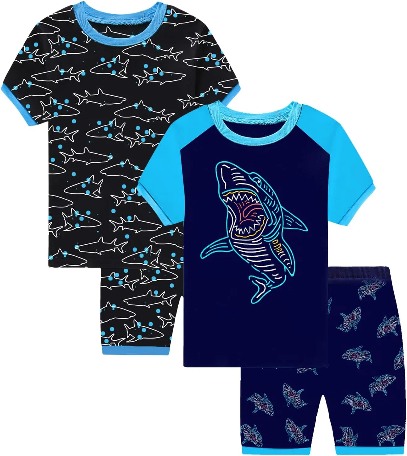 Cotton Pajamas Boys Summer Shorts Sets Toddler Boys Pjs Kids Sleepwear 18Months-12Years