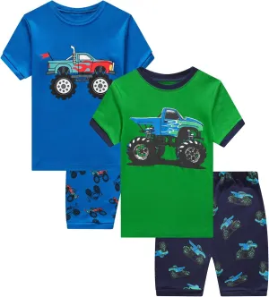 Cotton Pajamas Boys Summer Shorts Sets Toddler Boys Pjs Kids Sleepwear 18Months-12Years