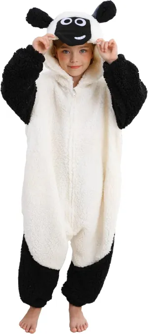 CuteOn Sheep Onesie Kids Animal Pajamas for Boys Girls Halloween Christmas Costume Cosplay Sleepwear 4-12Y