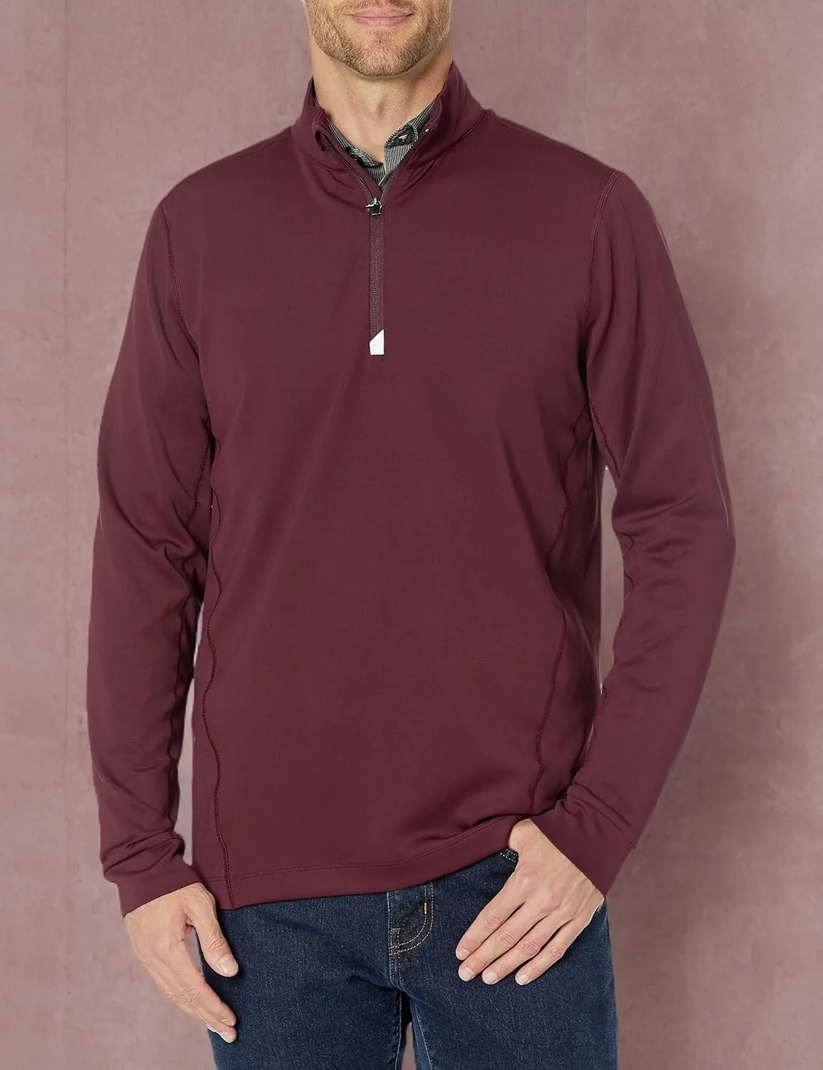 Cutter & Buck Men's Moisture Wicking Drytec UPF 50  Traverse Half Zip Pullover