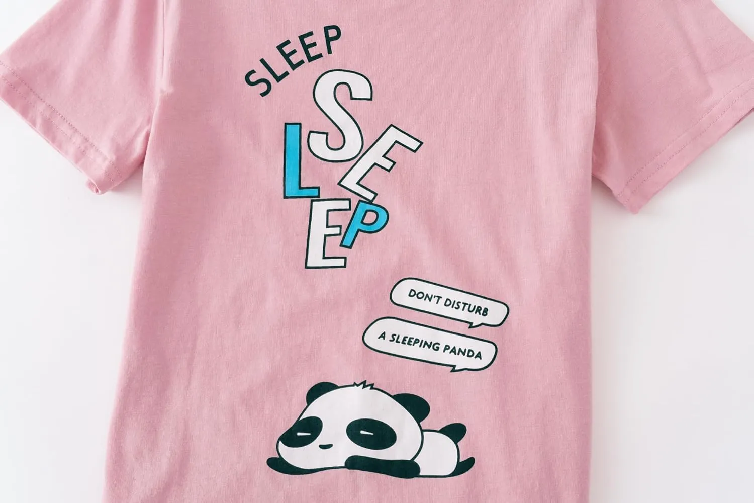 CYCHELRY Big Girls Pajamas Lovely 2PCS Soft Cartoon Short Sleeve with Pants Sleepwear Teens PJS Clothes Size 6-16