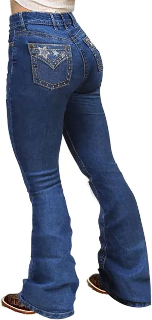 Flamingals Butt Lifting Bootcut Jeans Stretchy Casual Fall Winter Trendy Flare Leg Jeans for Women