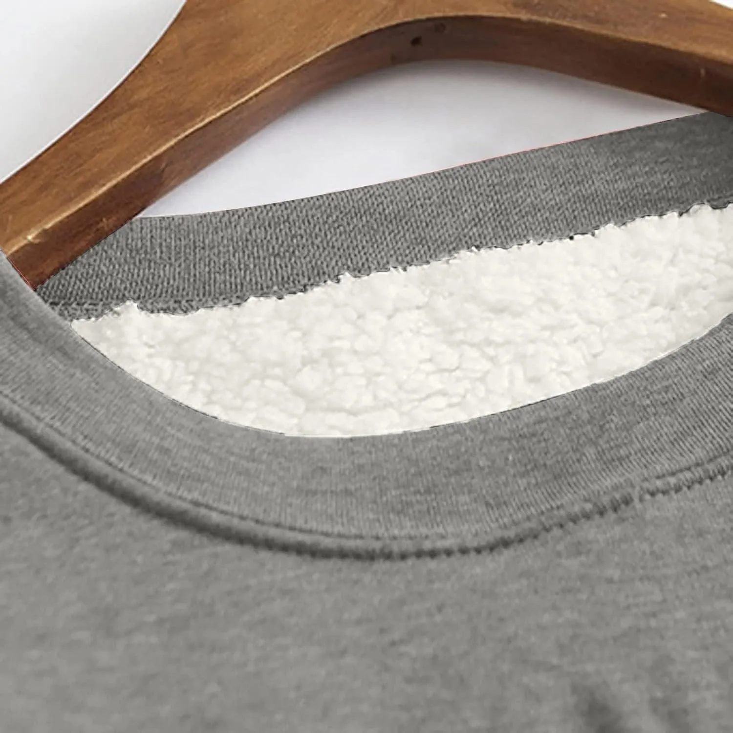 Fleece Sweatshirts for Women Sherpa Lined Fuzzy Soft Funny Sayings Tee Pullover Round Neck Thermal Cute Loungewear