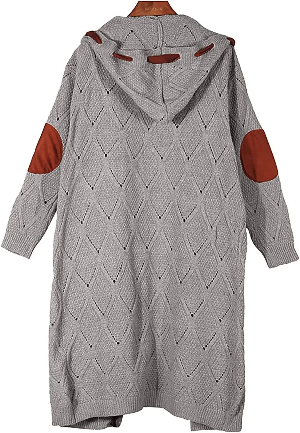 FMCHICO Long Sleeve Cable Knit Long Cardigan for Women Fall Winter Open Front Sweaters