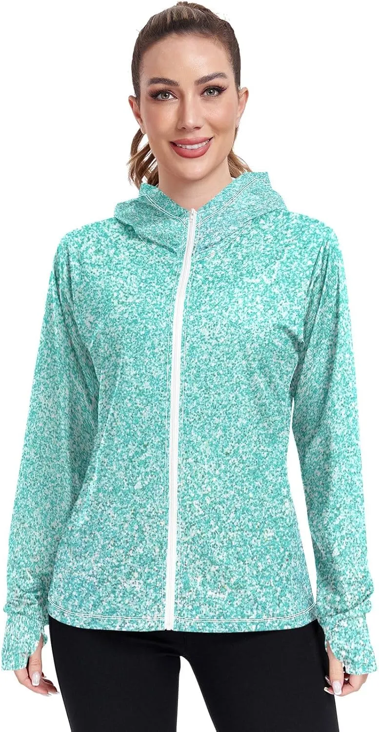 GAIGEO Boho Rainbows Letters Terracotta Women Jacket UPF 50  Upf Clothing Women Cooling Fabric, Thumb Holes, XXL