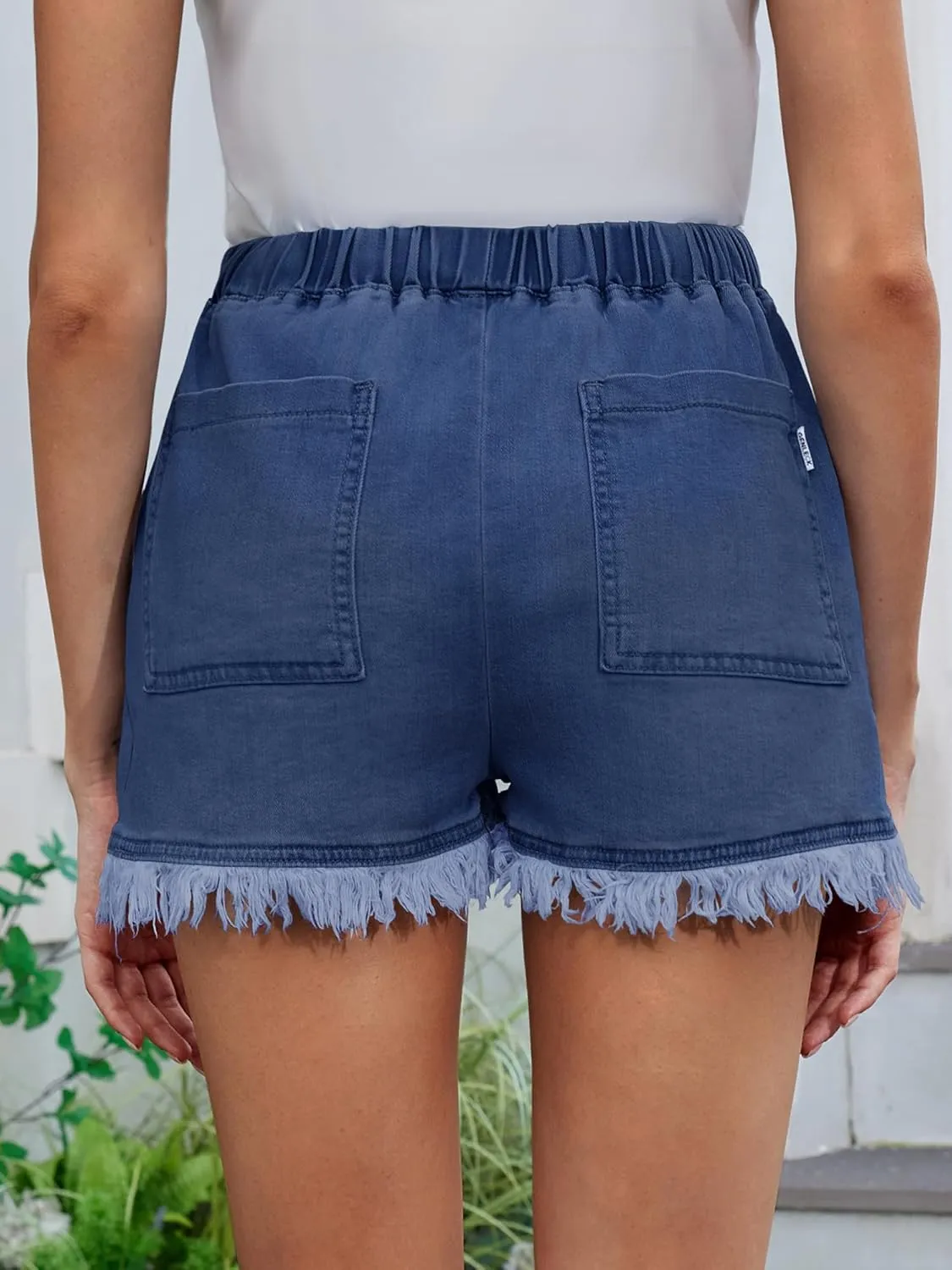 Genleck Jean Shorts for Womens 2025 Denim High Waisted Stretchy Lightweight Cute Jeans Y2K Comfy Casual Drawstring