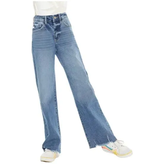 Girl's KanCan Kitty High Rise Mini Straight Leg Kid Jeans YC2529M