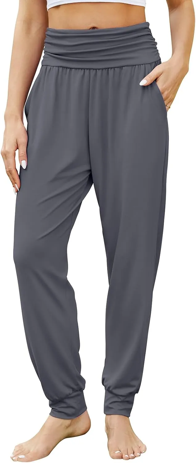 Gracyoga Women's Yoga Joggers Pants Casual Loose Workout Sweatpants Comfy Lounge Pants with Pockets