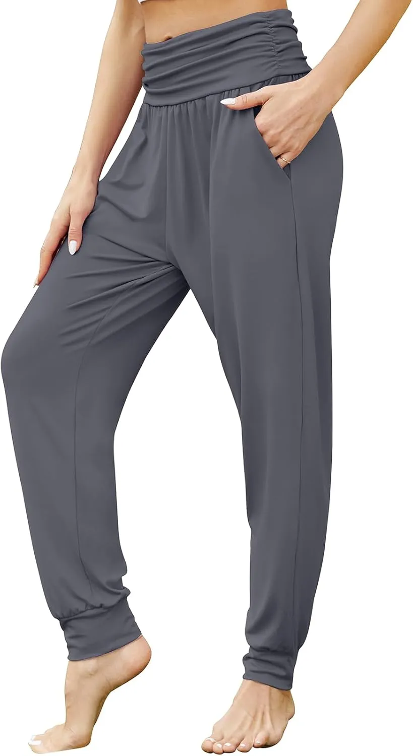 Gracyoga Women's Yoga Joggers Pants Casual Loose Workout Sweatpants Comfy Lounge Pants with Pockets