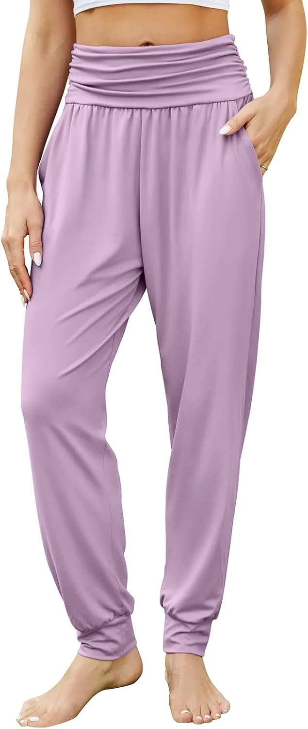 Gracyoga Women's Yoga Joggers Pants Casual Loose Workout Sweatpants Comfy Lounge Pants with Pockets